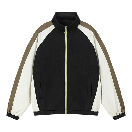 Herren Mehrfarbige Trackjacke mit Stehkragen, Raglanärmeln und durchgehendem Reißverschluss Nord Taschen