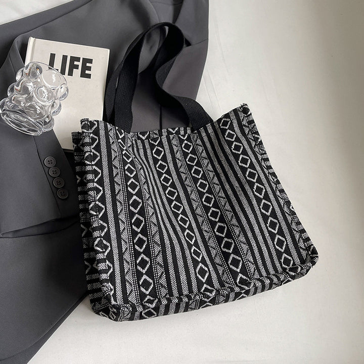 Damen Handtasche mit farbenfrohem geometrischen Muster Nord Taschen