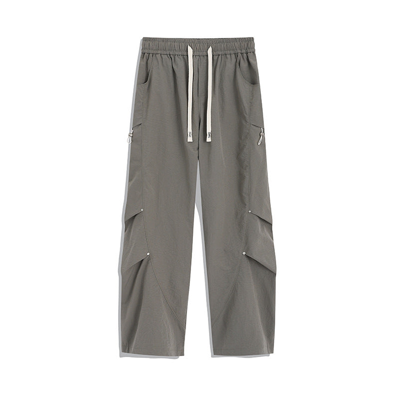 Herren Utility-Cargo-Loungehose mit Tunnelzugbund, Mehrfachtaschen & weitem Bein Nord Taschen