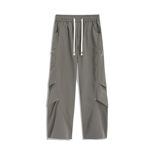 Herren Utility-Cargo-Loungehose mit Tunnelzugbund, Mehrfachtaschen & weitem Bein Nord Taschen