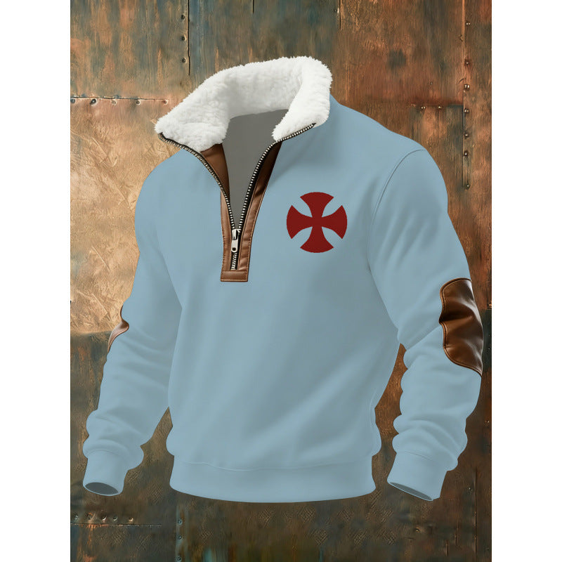 Herren Klassischer Kapuzenpullover mit Fleece-Detail Nord Taschen