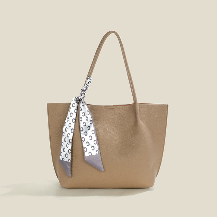 Damen Tote-Tasche mit eleganter Struktur und abnehmbarem Seiden-Schal Nord Taschen