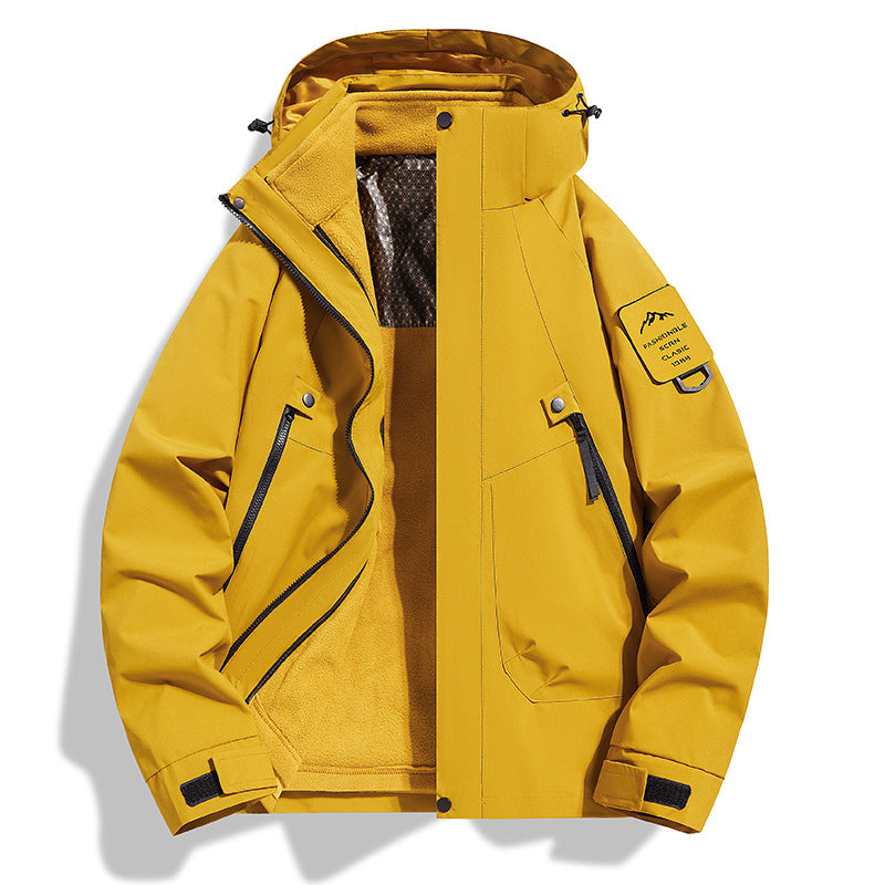 Damen Wasserabweisende Softshell-Funktionsjacke mit verstellbarer Kapuze, winddichter Membran und schrägen Reißverschlusstaschen Nord Taschen
