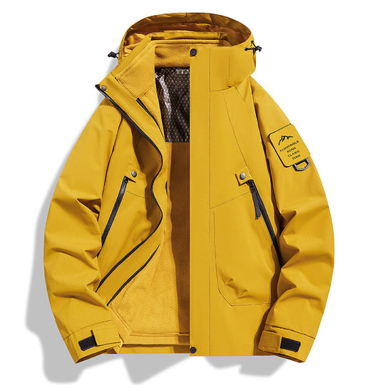 Damen Wasserabweisende Softshell-Funktionsjacke mit verstellbarer Kapuze, winddichter Membran und schrägen Reißverschlusstaschen Nord Taschen