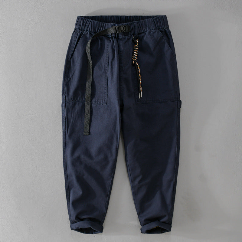 Herren Tapered-Cargohose im Utility-Stil mit gekrempeltem Saum und elastischem Bund Nord Taschen