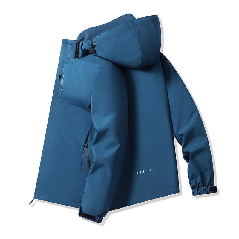 Herren Softshell-Übergangsjacke mit Kapuze, wasserabweisender Membran & verschweißten Nähten Nord Taschen