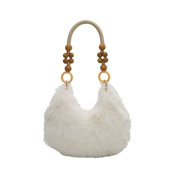 Damen modische Taschenhandtasche mit luxuriösem Pelzbesatz Nord Taschen