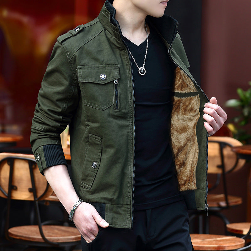 Herren Canvas-Fieldblouson Nord Taschen
