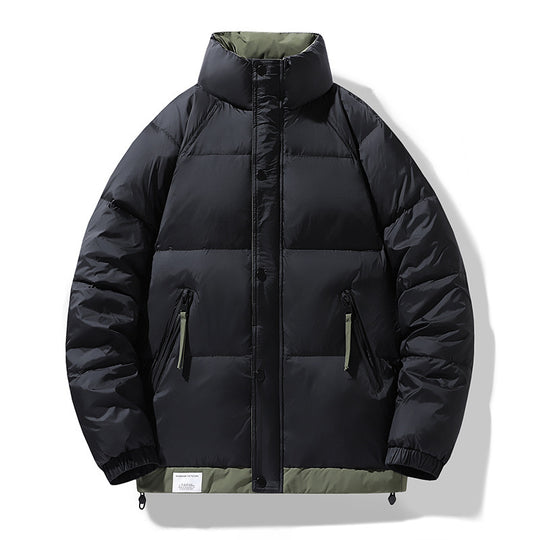 Herren Steppjacke mit hohem Kragen und winddichter, wasserabweisender Isolierung Nord Taschen