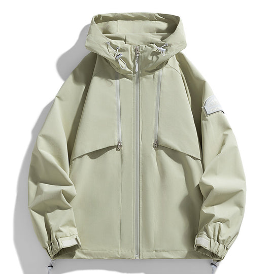Unisex Leichte zweifarbige Wind- und Regenjacke mit Kapuze, Kordelzug und Reißverschlusstaschen Nord Taschen