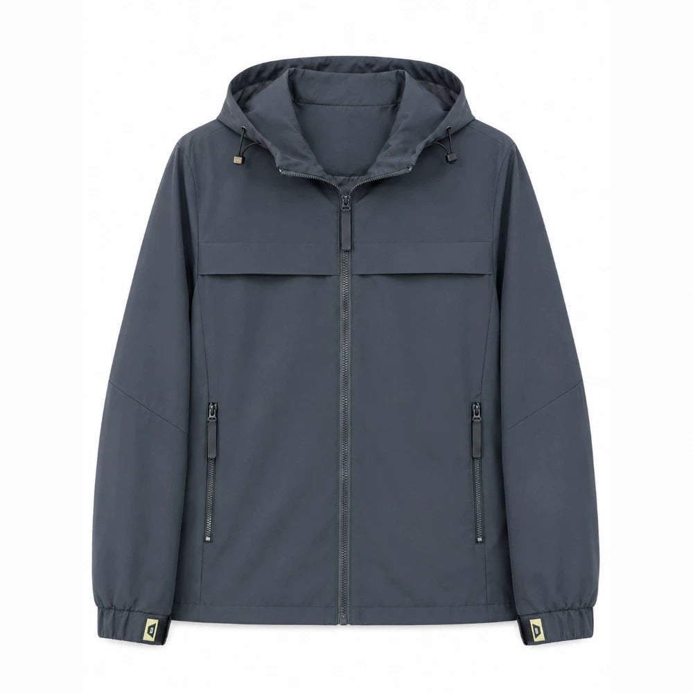 Herren Leichte Übergangsjacke mit verstellbarer Kapuze Nord Taschen