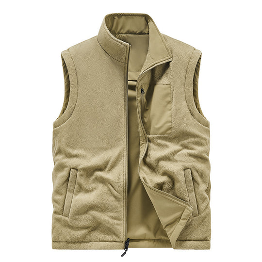 Herren Leichte technische Outdoor‑Weste mit Stehkragen, Netzfutter und Reißverschlusstaschen Nord Taschen