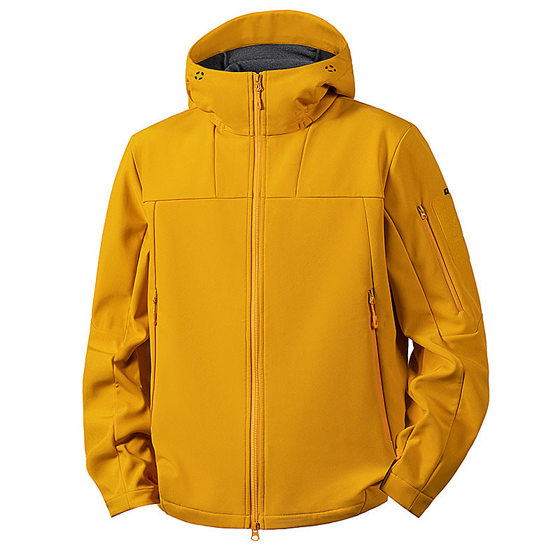 Herren wind- und wasserabweisende Softshelljacke mit Kapuze und taktischen Taschen Nord Taschen