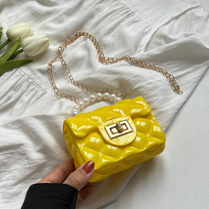 Damen Taschenhandtasche mit Perlen-Detail und luxuriöser Oberflächenstruktur Nord Taschen