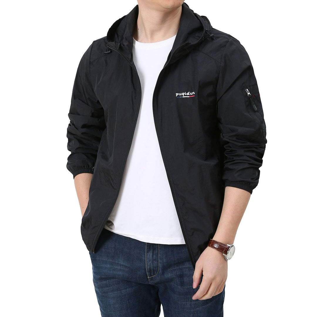 Herren Leichte Windbreaker-Jacke mit verstellbarer Kapuze Nord Taschen 1787797828
