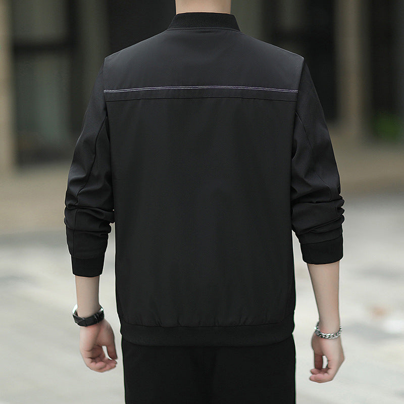 Herren leichter Nylon-Bomber mit minimalistischem Design und gerippten Bündchen Nord Taschen