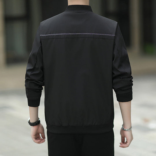 Herren leichter Nylon-Bomber mit minimalistischem Design und gerippten Bündchen Nord Taschen