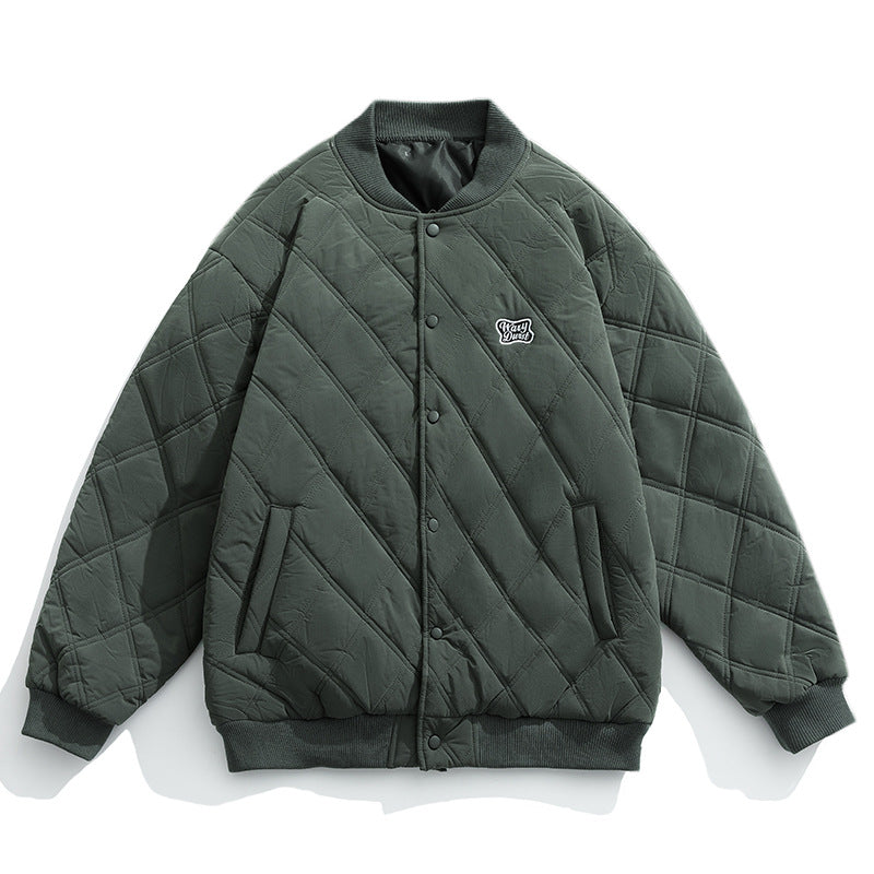 Unisex Gestepste Bomberjacke im Boxy‑Schnitt mit Stehkragen und Druckknopfleiste Nord Taschen