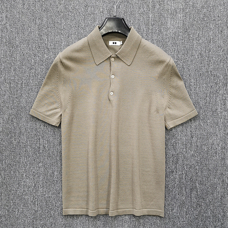 Herren Feinstrick Polohemd mit Kurzarm und feiner Knopfleiste Nord Taschen