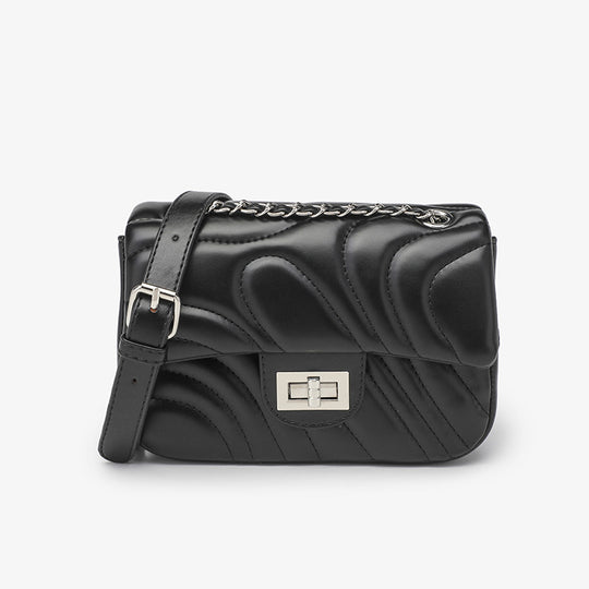 Damen Umhängetasche mit luxuriösem Wickel-Design und schickem Kettenverschluss Nord Taschen