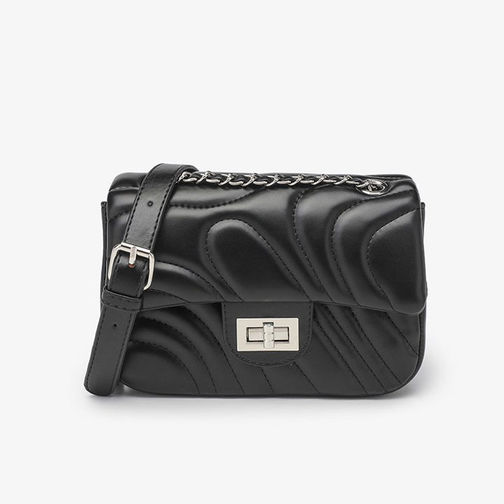 Damen Umhängetasche mit luxuriösem Wickel-Design und schickem Kettenverschluss Nord Taschen