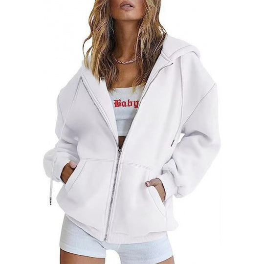 Damen Oversized Kapuzenjacke Nord Taschen