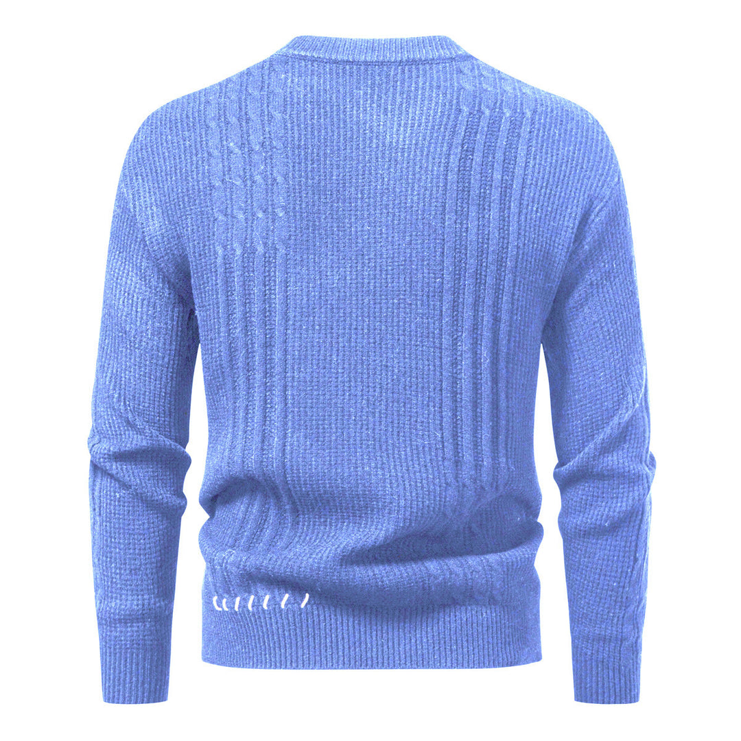 Herren Strukturiertes Rippstrick-Pullover mit Ziernähten und Logo‑Patch Nord Taschen