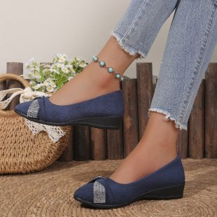 Damen Komfortable und stilvolle Ballerinas mit dekorativem Schleifendetail Nord Taschen