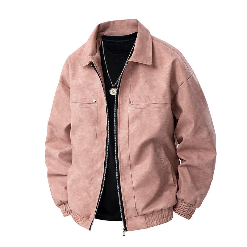 Herren Lässige Wildlederjacke Nord Taschen