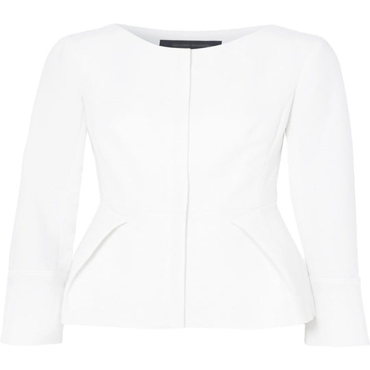 Damen Taillierter Peplum‑Blazer mit verdeckter Front Nord Taschen