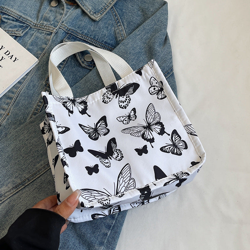 Damen praktische Tragetasche mit buntem Schmetterlingsmuster Nord Taschen
