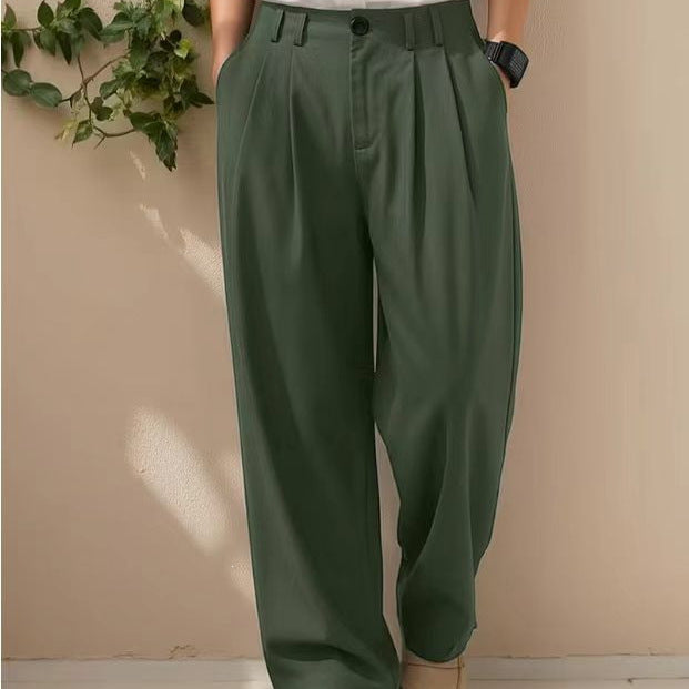 Damen Weite High-Waist Cargohose mit Kellerfalten, verstellbarem Beinabschluss & Utility-Gürtel Nord Taschen