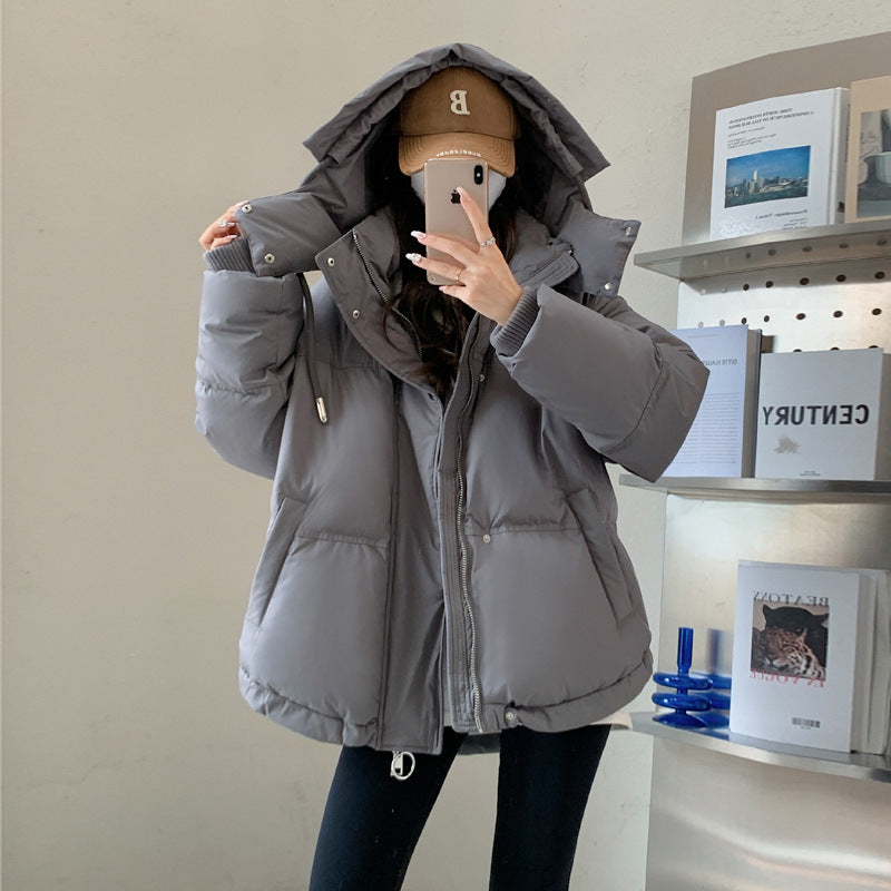 Damen nan oversized gesteppte Winterjacke mit Kapuze und Thermowattierung Nord Taschen