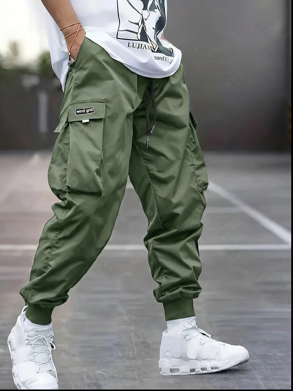 Herren Tapered Cargo-Joggerhose mit elastischem Tunnelzug, verstärkten Klappentaschen & gerippten Knöchelbündchen Nord Taschen