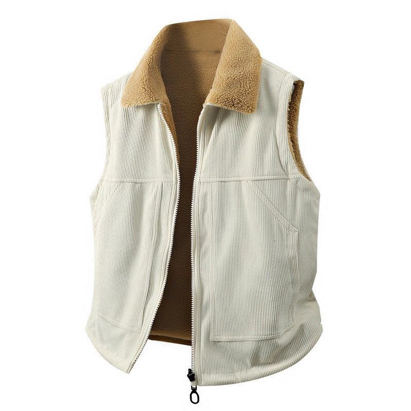 Damen Ärmellose Teddyfleece-Weste mit Stehkragen und durchgehendem Reißverschluss Nord Taschen
