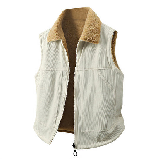Damen Ärmellose Teddyfleece-Weste mit Stehkragen und durchgehendem Reißverschluss Nord Taschen