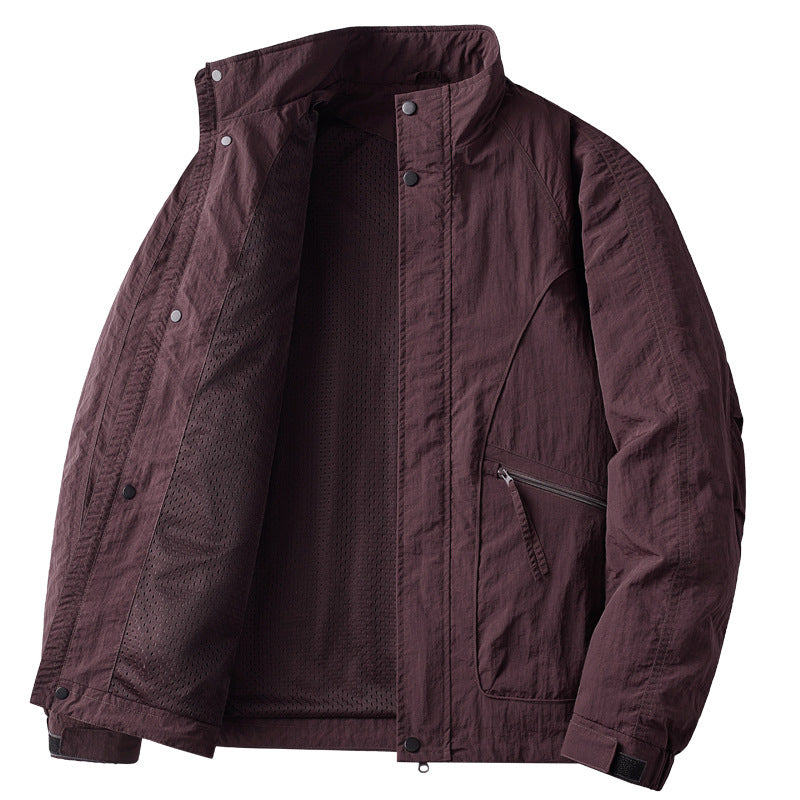 Herren Leichte Übergangsjacke mit hohem Kragen und praktischen Taschen Nord Taschen 1788242366