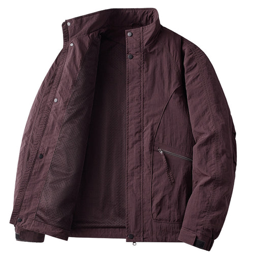 Herren Leichte Übergangsjacke mit hohem Kragen und praktischen Taschen Nord Taschen 1788242366