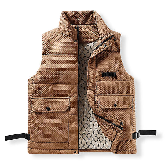 Herren Utility-Steppweste mit Thermofutter, Fronttaschen und verstellbaren Seitengurten Nord Taschen