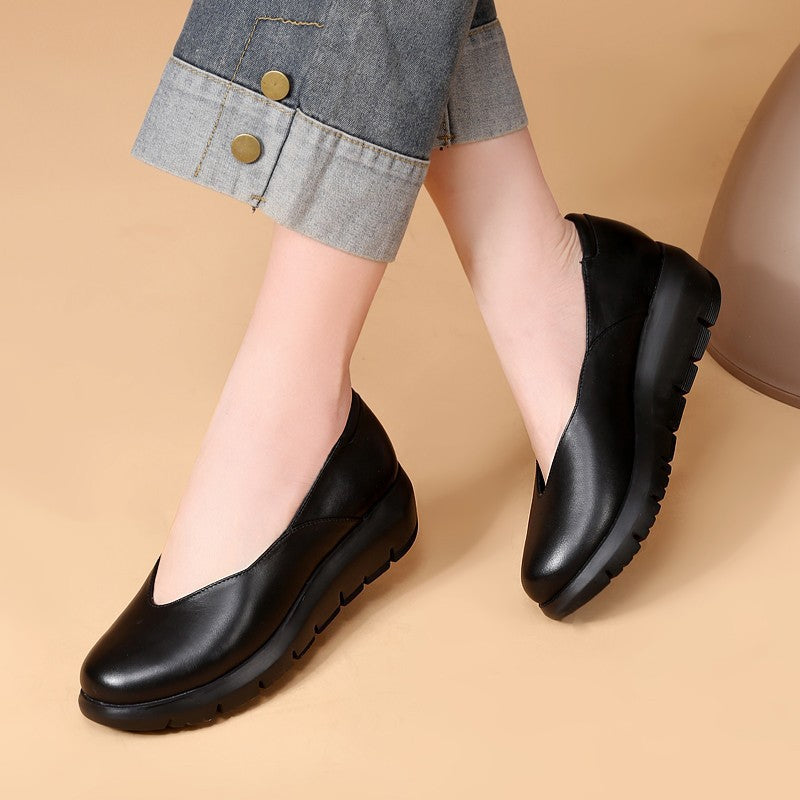 Damen Bequeme Wedgeslipper mit gepolstertem Innensohle und rutschfester Sohle Nord Taschen