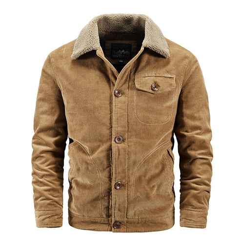 Herren Modische Cordjacke Nord Taschen