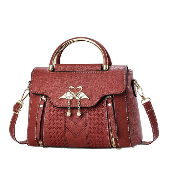 Damen elegante Handtasche mit auffälligem Schmuckdetail und verstellbarem Schultergurt Nord Taschen