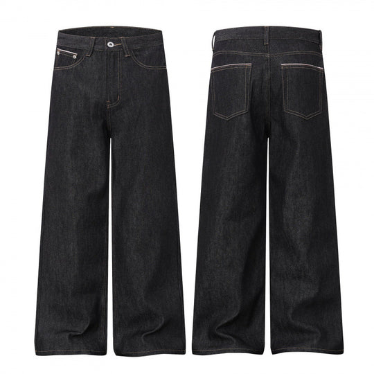 Damen Weite Highwaist-Jeanshose im Balloon-Cut mit weitem Bein und klassischem Taschen-Design Nord Taschen