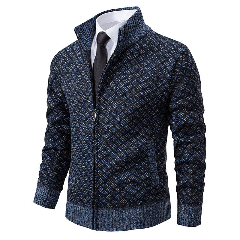 Herren stilvolle Strickjacke mit hochwertigem Zipper Nord Taschen