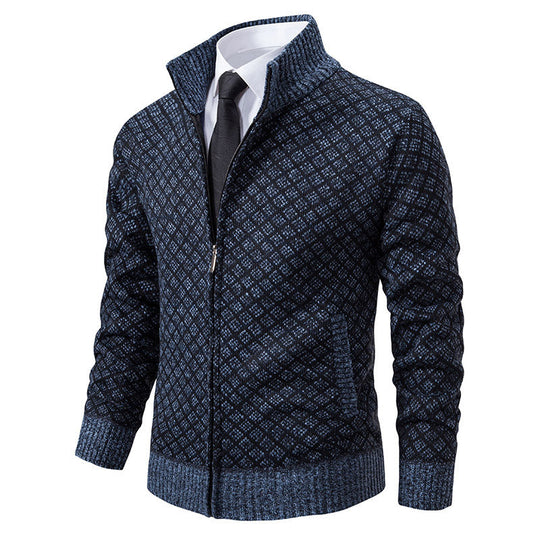 Herren stilvolle Strickjacke mit hochwertigem Zipper Nord Taschen