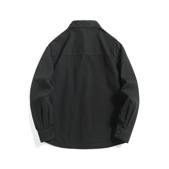 Herren Ripstop-Overshirt mit Druckknopfleiste, geradem Schnitt und Brusttasche Nord Taschen