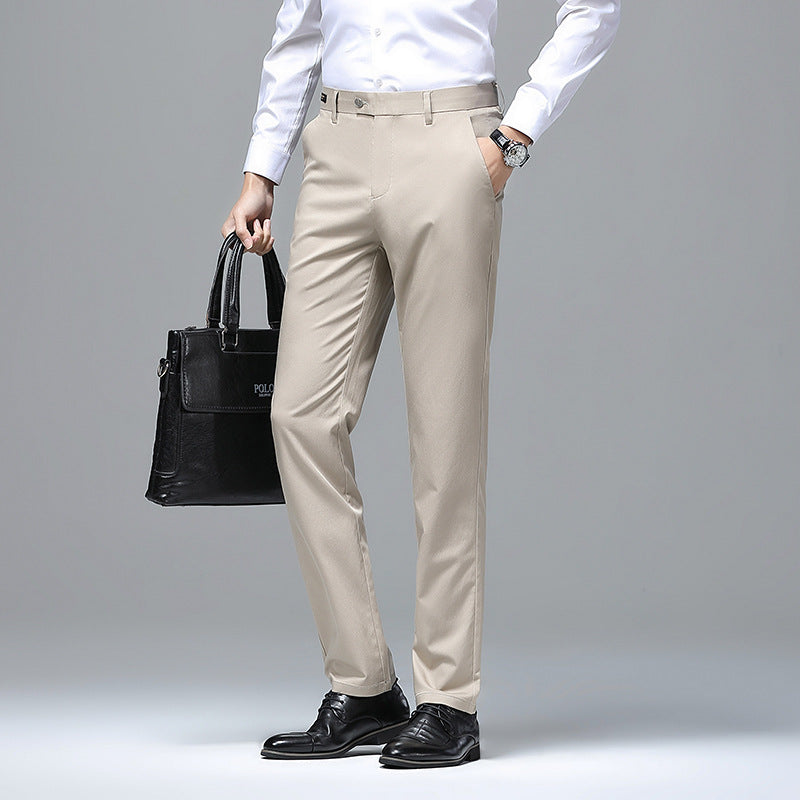 Herren Elegante Business-Chino mit Stretchkomfort und schlankem Bügelsaum Nord Taschen