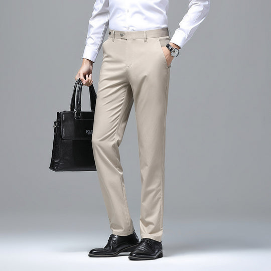 Herren Elegante Business-Chino mit Stretchkomfort und schlankem Bügelsaum Nord Taschen