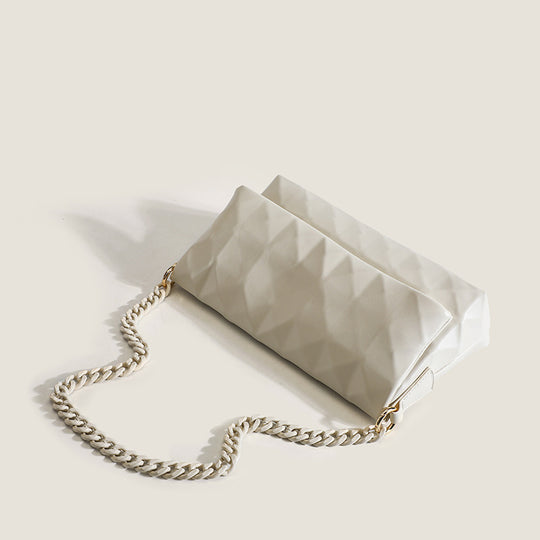 Damen Clutch-Tasche mit elegantem Faltendesign und luxuriösem Kettenriemen Nord Taschen