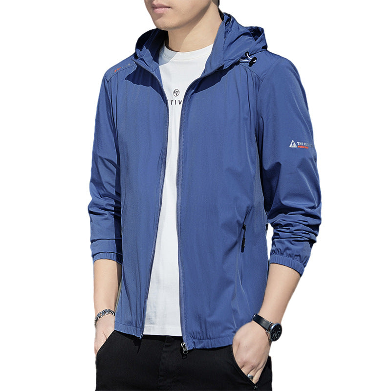 Herren Ultraleichte Wind- und Regenjacke mit Kapuze, Packfunktion und Reißverschlusstaschen Nord Taschen